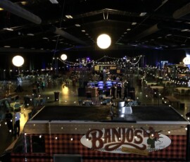 Professional lighting throughout a large themed corporate event venue in Orlando