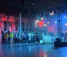 Professional installed lighting system illuminating an Orlando entertainment venue